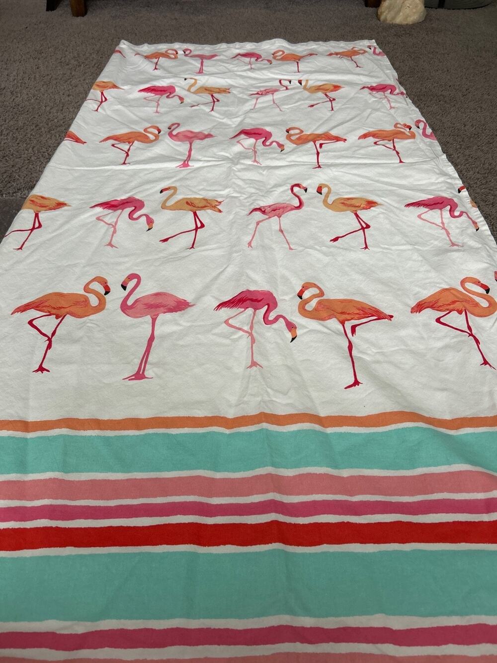 Martha Stewart Whim Flamingo Cotton Shower Curtain - Discontinued White Pink